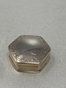 Sterling Silver Hexagonal Pill Box