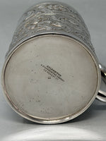 Load image into Gallery viewer, Antique Victorian Sterling Silver Half Pint Chased Mug - hallmarked London 1893
