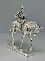 Load image into Gallery viewer, Sterling Silver Horse &amp; Jockey - full english hallmark
