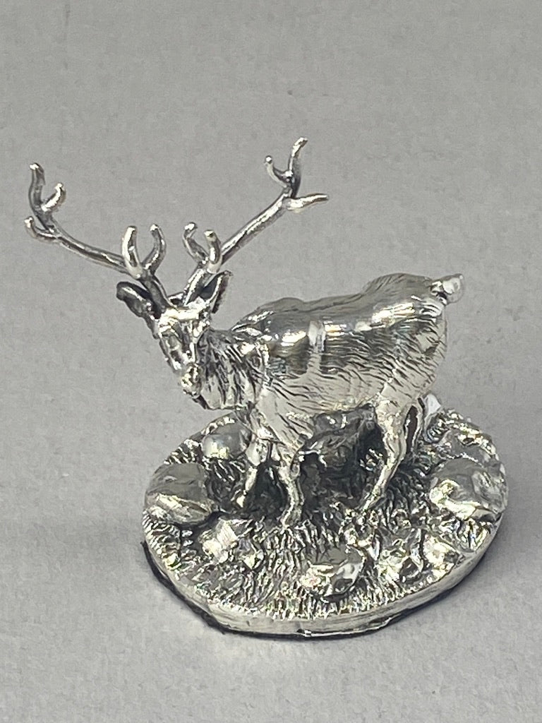 Sterling Silver Stag Model - full english hallmark