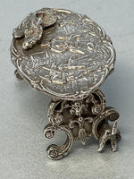Load image into Gallery viewer, Sterling Silver Miniature Table with Cat
