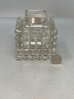 Load image into Gallery viewer, Antique Sterling Silver &amp; Cut Glass Inkwell
