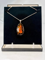 Load image into Gallery viewer, Sterling Silver and Amber Necklace
