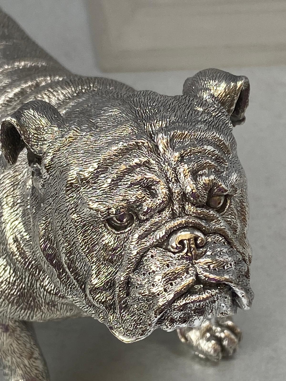 Sterling Silver Bulldog - full english - hallmark