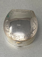 Load image into Gallery viewer, Sterling Silver Horseshoe Shaped Pill Box
