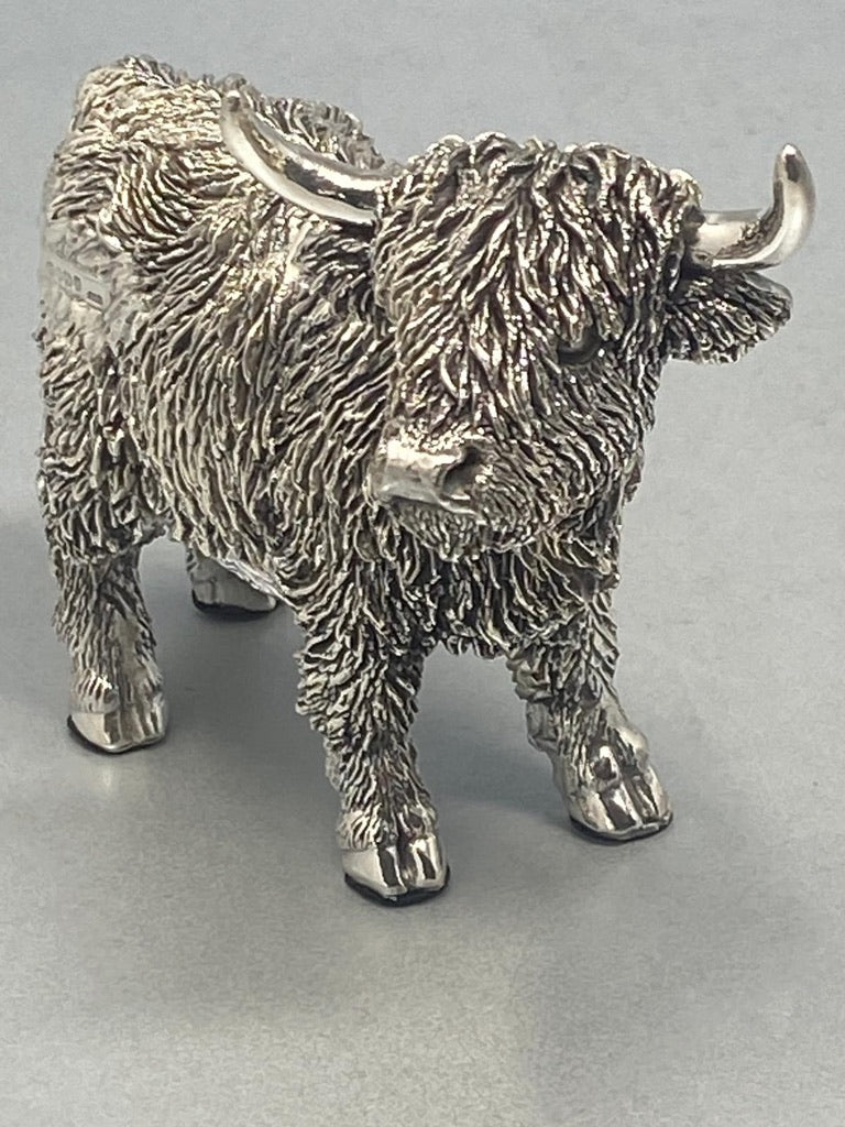 Sterling Silver Highland Cow - Model - medium sized