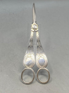 Antique Silver Plated Grape Scissors