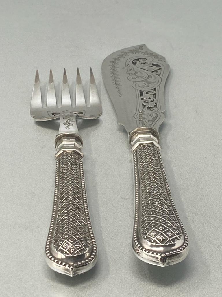 Pair of Antique Silver Plated Fish Servers – Ellis Richards Silverware
