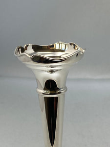 Sterling Silver Vase with Shaped Top