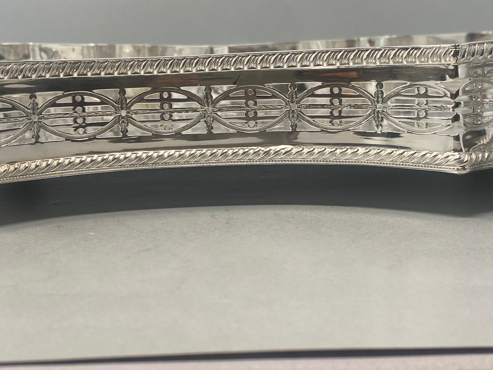 Silver Plated Gallery Tray with Gadroon Border