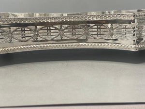 Silver Plated Gallery Tray with Gadroon Border