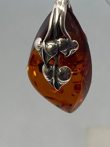 Sterling Silver and Natural Baltic Amber Earrings