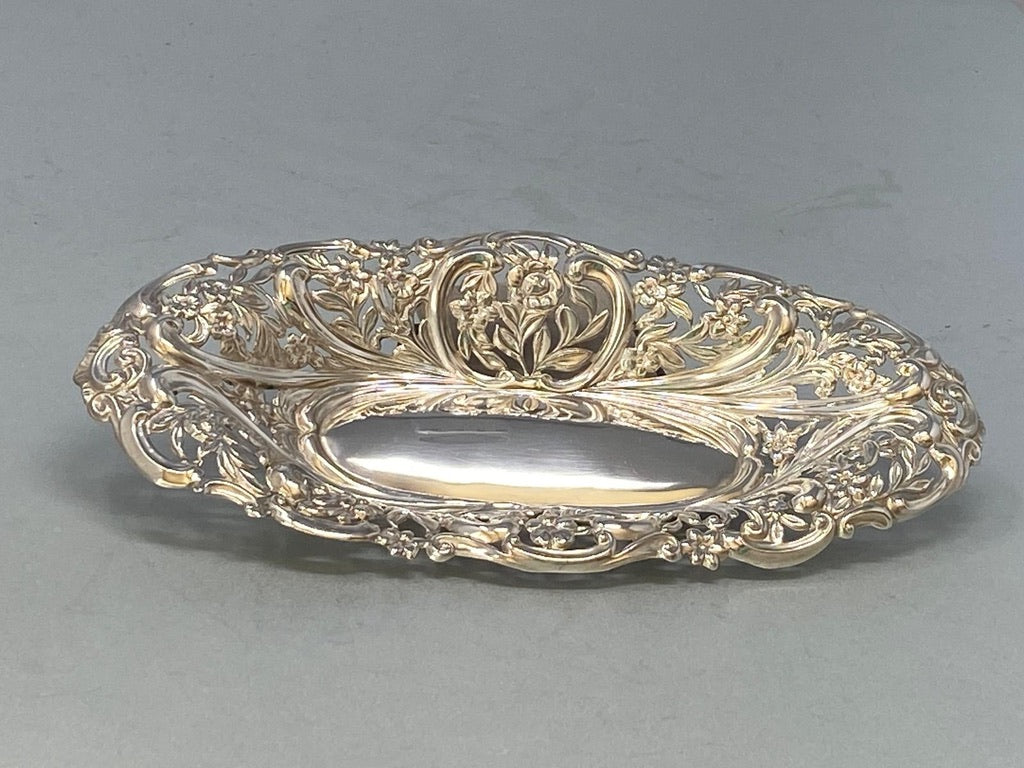 Antique Sterling Silver Pierced Sweet Dish