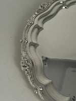 Load image into Gallery viewer, Antique Victorian Silver Plated Waiter with floral border - circa 1865

