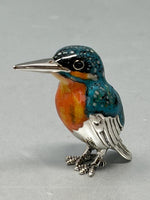 Load image into Gallery viewer, Saturno Sterling Silver and Enamel Large Kingfisher
