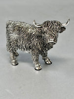 Load image into Gallery viewer, Sterling Silver Highland Cow Model - full english hallmark

