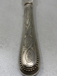 Antique Silver Plated Hand Engraved Fish Eaters (12 pairs)