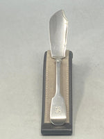 Load image into Gallery viewer, Antique Victorian Sterling Silver Butter Knife with Crested Handle
