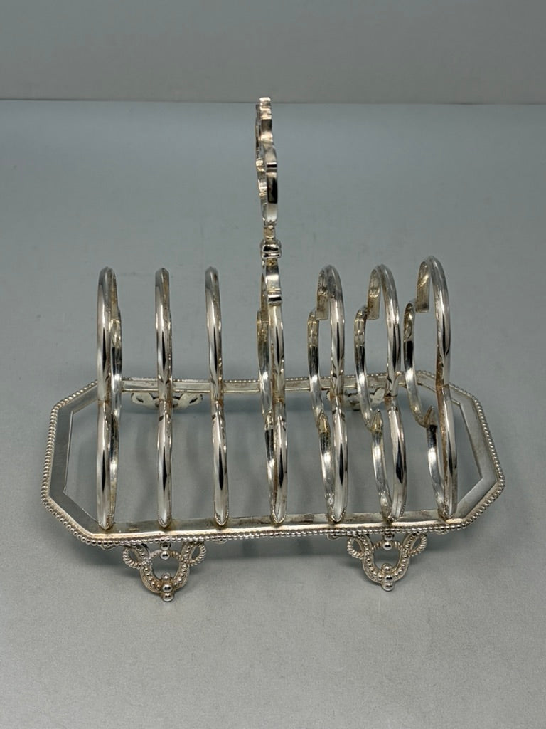 Antique Victorian Silver Plated 7 Bar Toast Rack