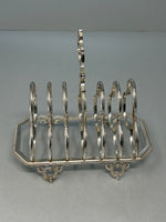Load image into Gallery viewer, Antique Victorian Silver Plated 7 Bar Toast Rack
