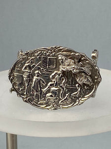 Sterling Silver Miniature Table with Cat