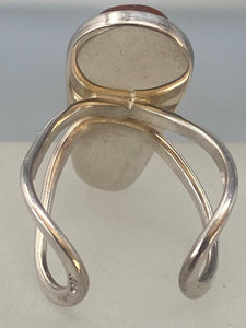 Sterling Silver & Natural Amber Ring