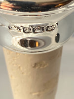 Load image into Gallery viewer, Pair of Sterling Silver Engine Turned Cork Bottle Stoppers
