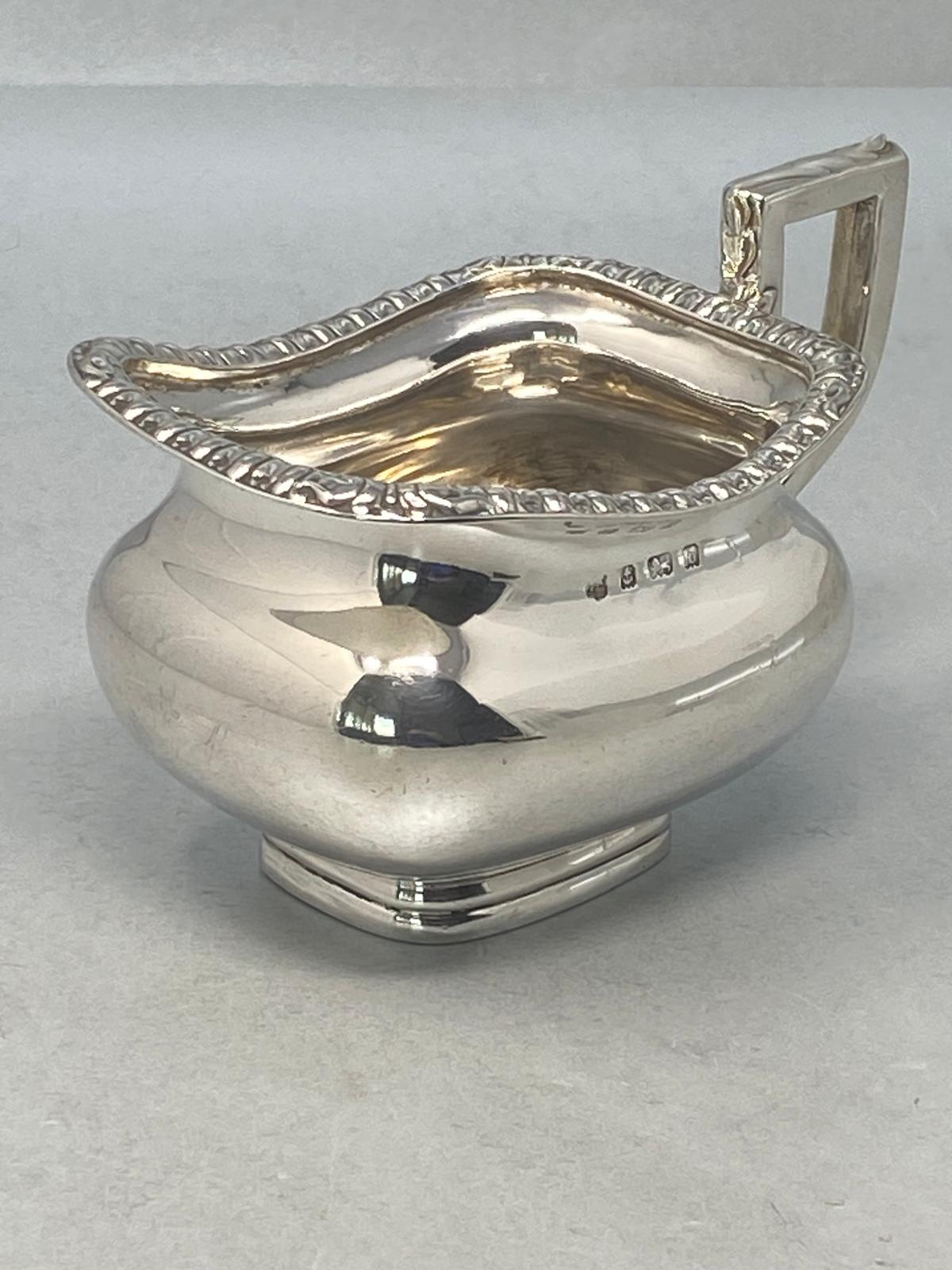Antique Sterling Silver Oblong Cream/Milk Jug
