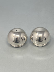Pair of Vintage Sterling Silver Modernistic Salt & Pepper Shakers