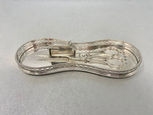 George III Antique Sterling Silver Snuffer &amp; Tray - excellent condition