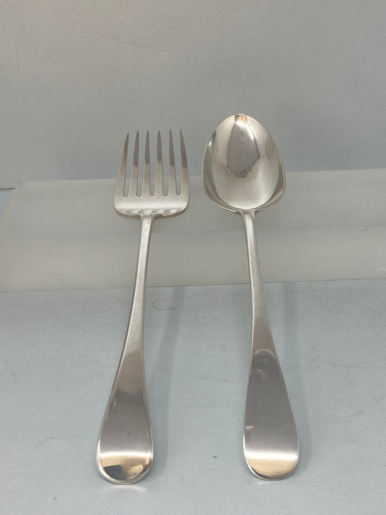 George III Sterling Silver Gravy Spoon and Fork