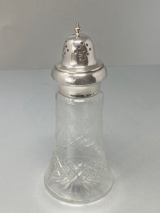 Antique Silver Plate and Glass Sugar Caster