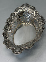 Load image into Gallery viewer, Pair of Antique Sterling Silver Pierced Dishes
