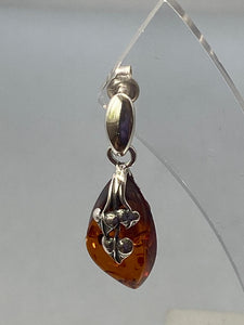 Sterling Silver and Natural Baltic Amber Earrings
