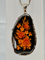 Load image into Gallery viewer, Sterling Silver and Amber Necklace
