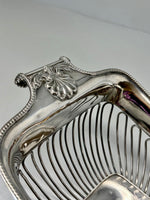 Load image into Gallery viewer, Oblong Old Sheffield Cake Basket with Swing Handle
