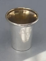 Load image into Gallery viewer, Sterling Silver Beaker with Star of David Engraving
