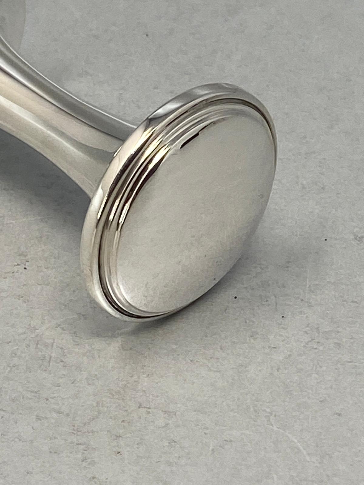 Sterling Silver Baby Rattle - Hallmarked Birmingham 2015