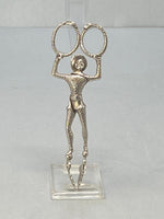 Load image into Gallery viewer, Pair of Antique Victorian Silver Harlequin Sugar Nips by George Adams
