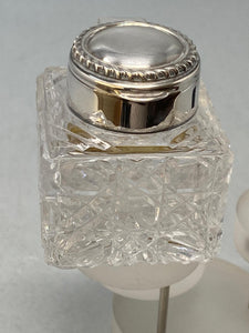 Silver Plated Two Bottle Gallery Inkstand