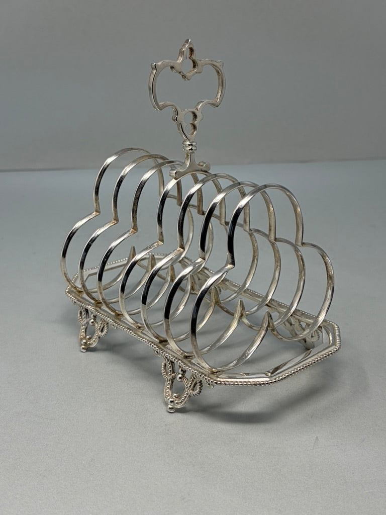 Antique Victorian Silver Plated 7 Bar Toast Rack