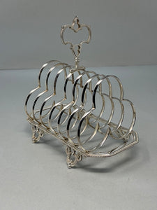 Antique Victorian Silver Plated 7 Bar Toast Rack