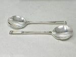 Load image into Gallery viewer, A pair of Art Deco Antique Sterling Silver Preserve Spoons in original box made by Elkington
