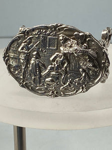 Sterling Silver Miniature Table with Cat