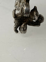 Load image into Gallery viewer, Sterling Silver Miniature Table with Cat
