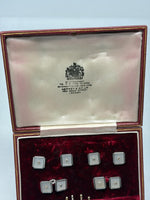Load image into Gallery viewer, Antique 9ct Gold and Diamond Dress Shirt Set by Aspreys in Original Case
