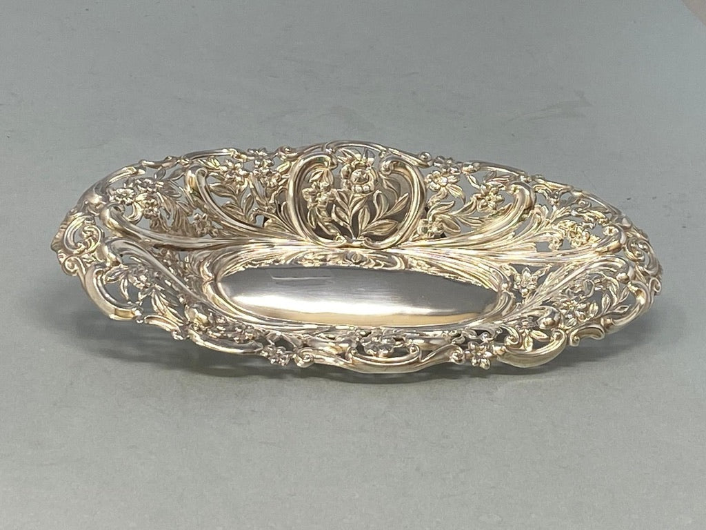Antique Sterling Silver Pierced Sweet Dish