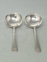 Load image into Gallery viewer, Pair of Art Deco Style Silver Plated Cream Ladles
