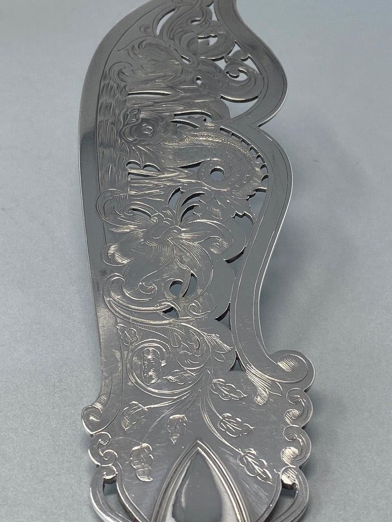 Pair of Antique Victorian Silver plated Fish Servers by Elkington & Co - circa 1870