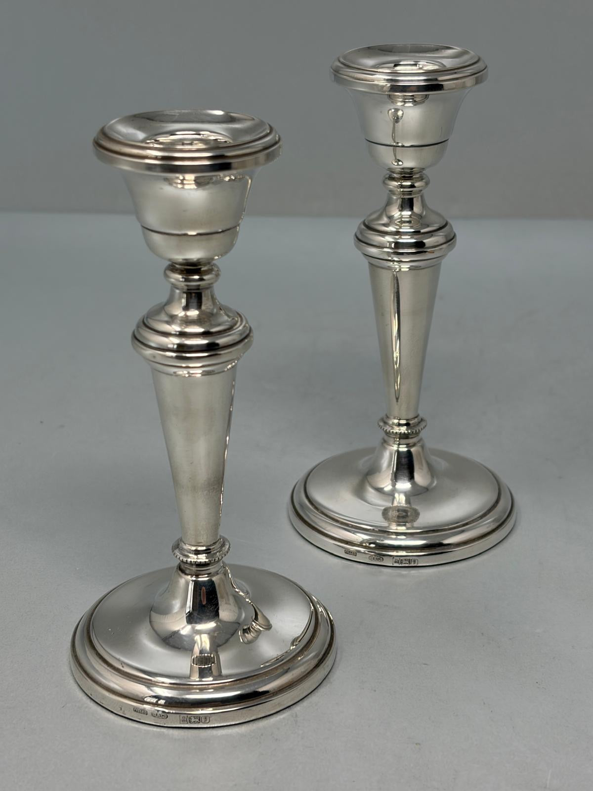 Pair of Sterling Silver Candlesticks